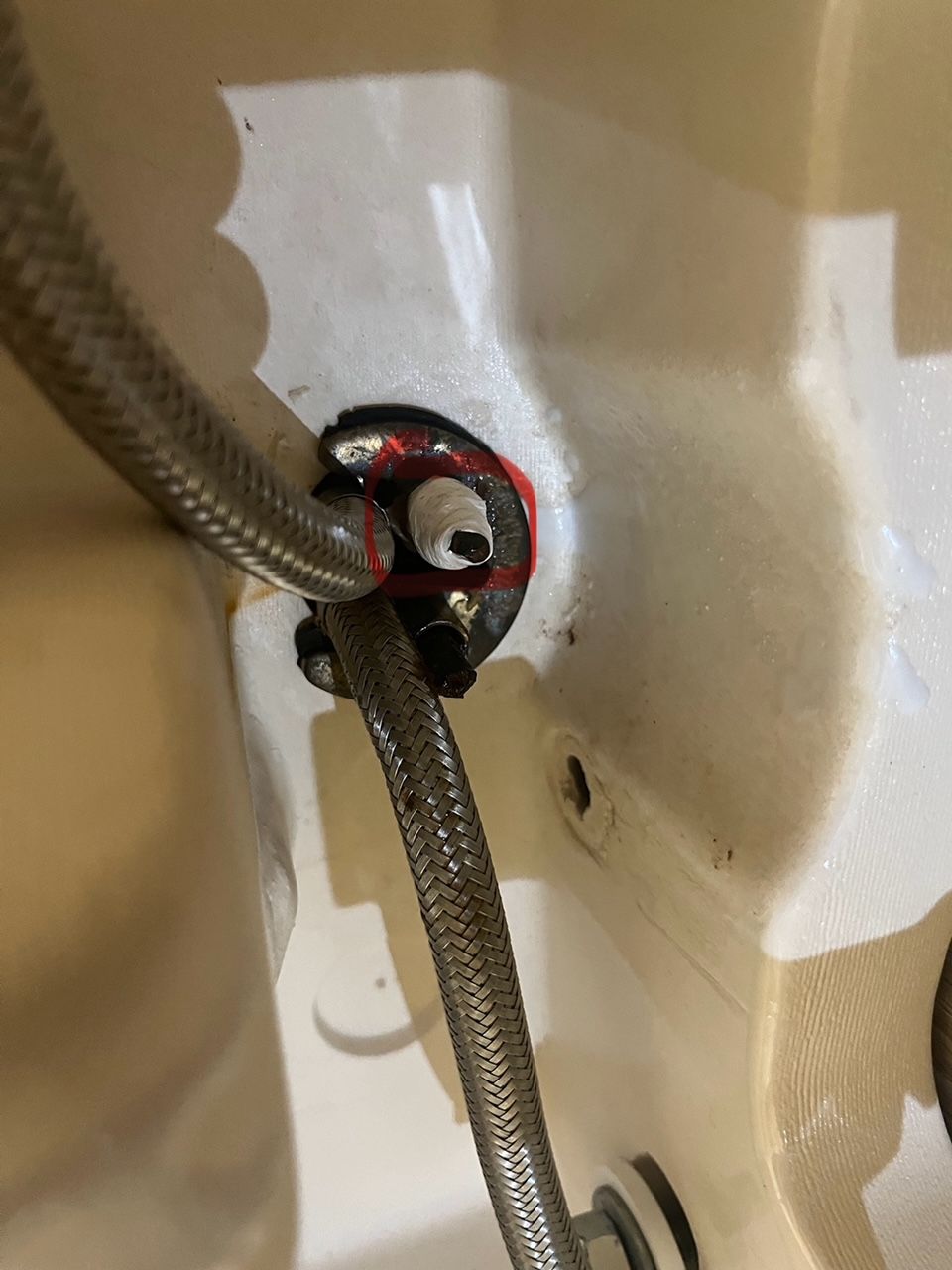 How to fix water leak under bathroom sin... | Bunnings Workshop community