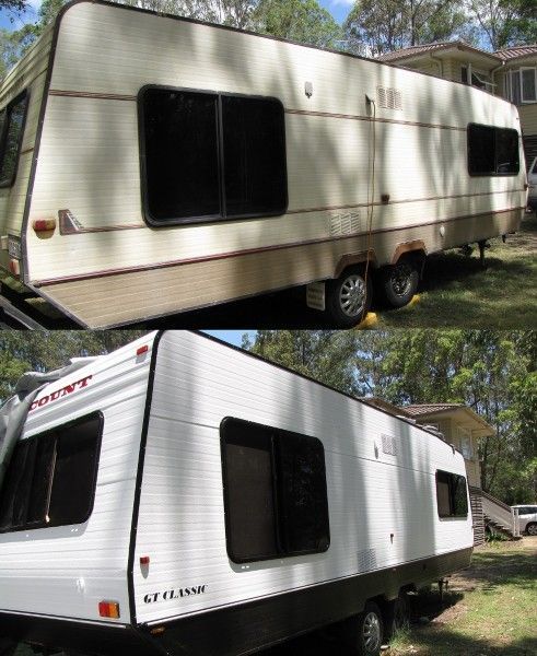 Before and after painting