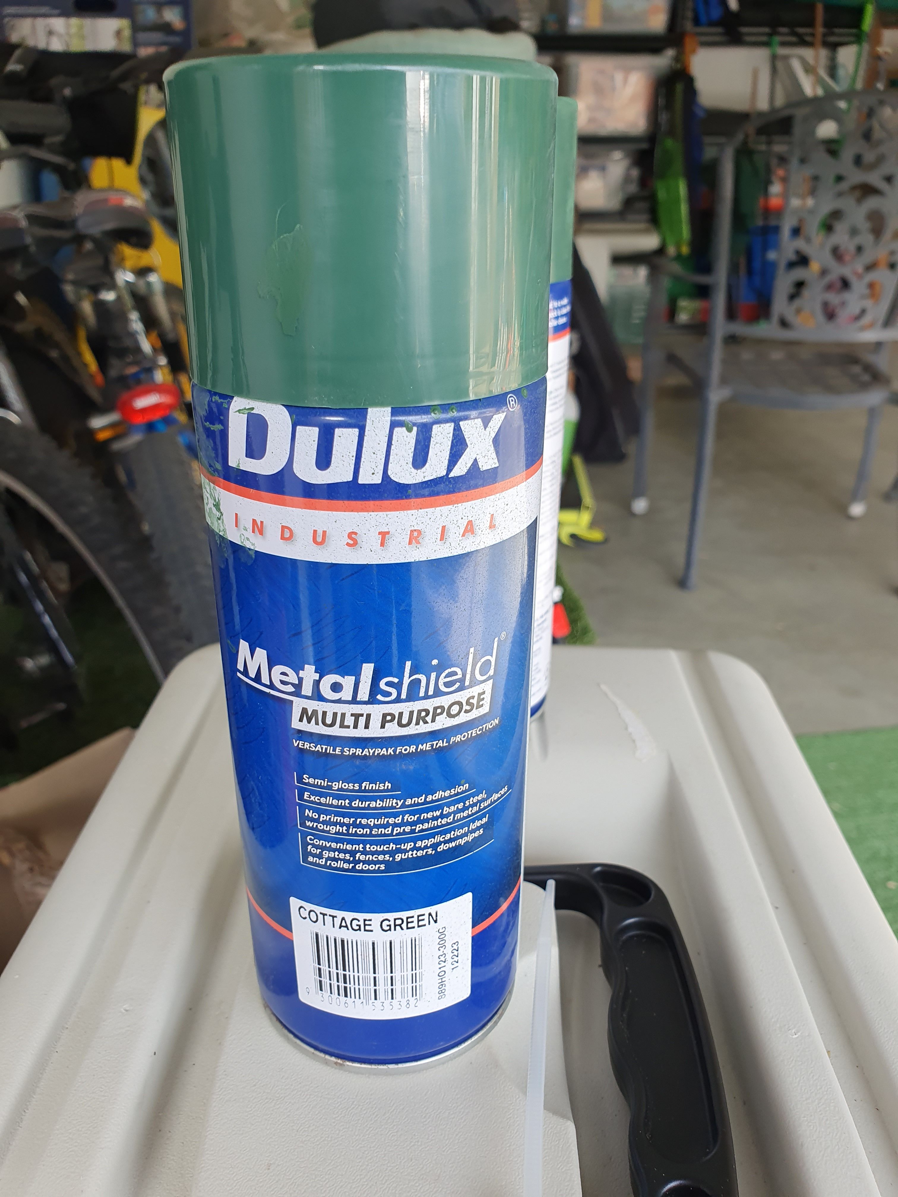 Upcycled metal outdoor chairs Bunnings community