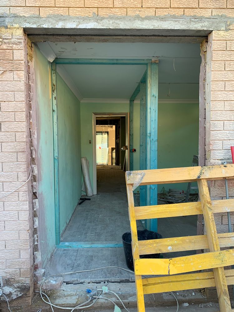 Study to the right of main entrance