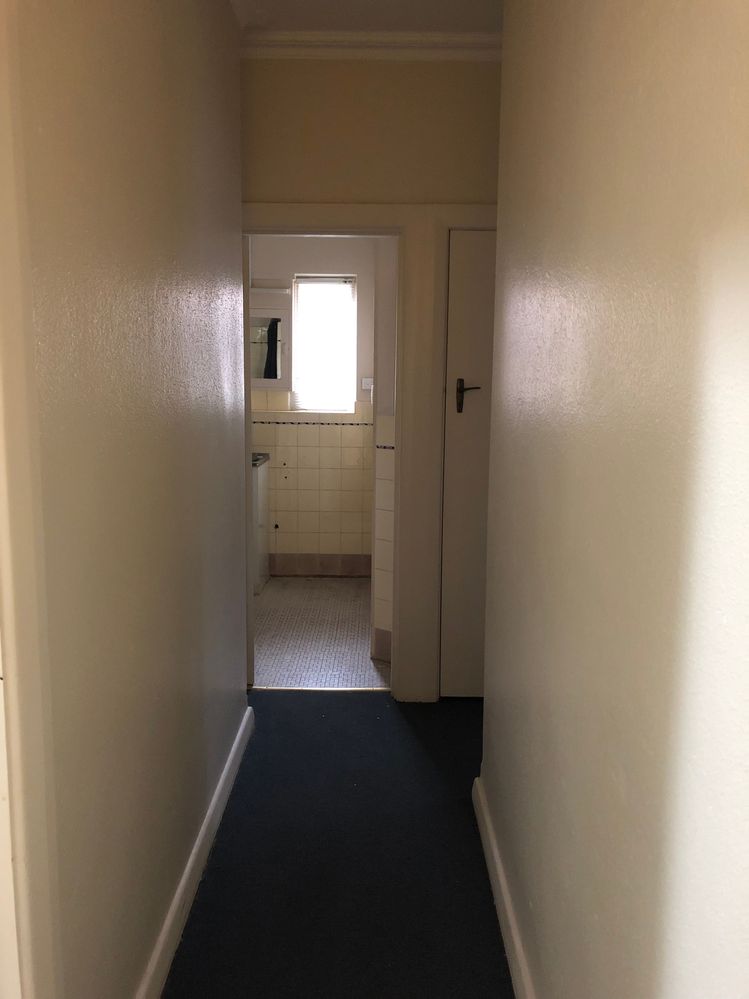 Hall down to the bathroom and second bedroom