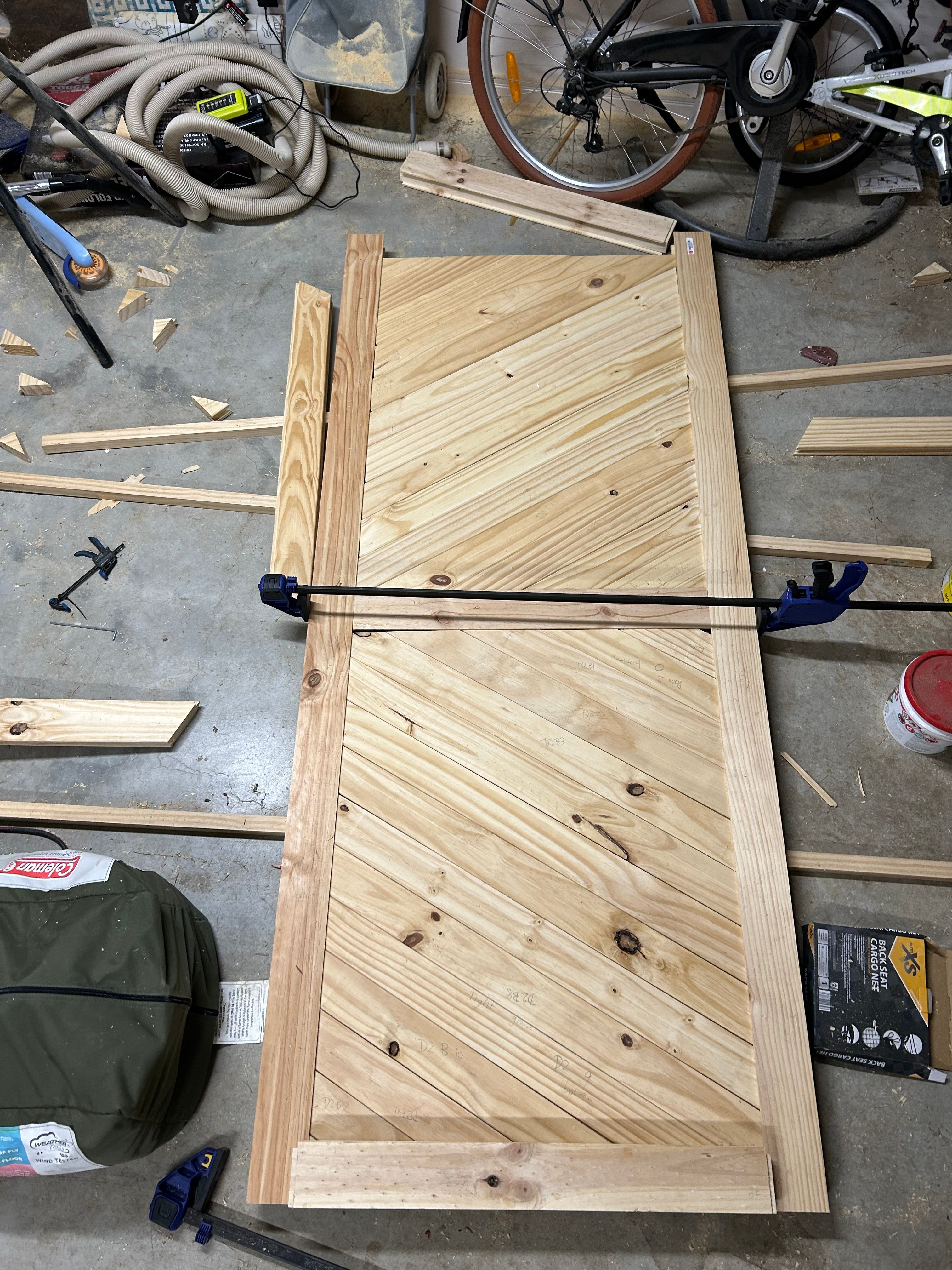 How to finish a pine barn door Bunnings community