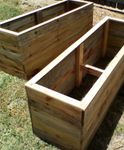 Boxes made using fence palings.