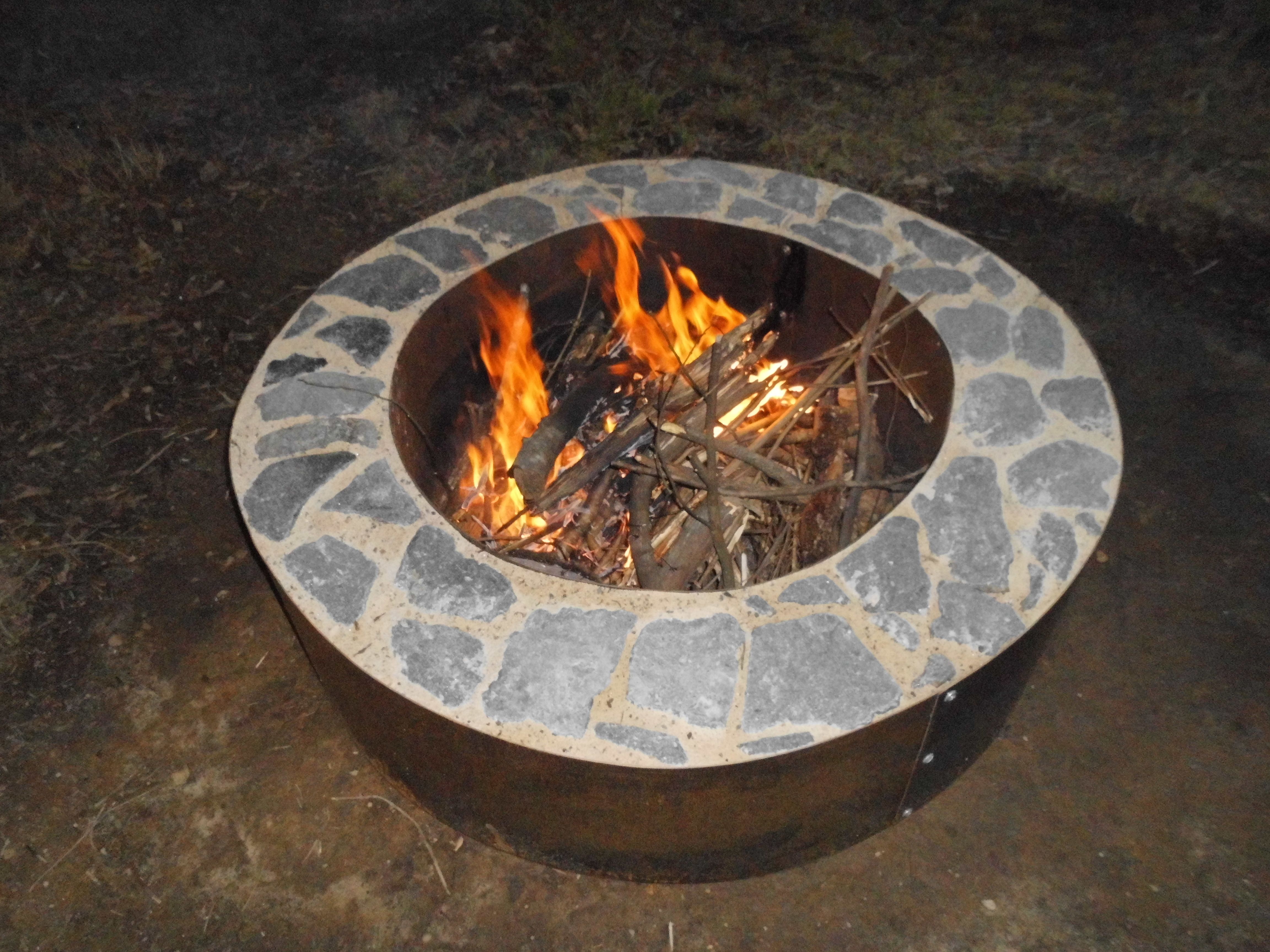 Homemade fire pit Bunnings community