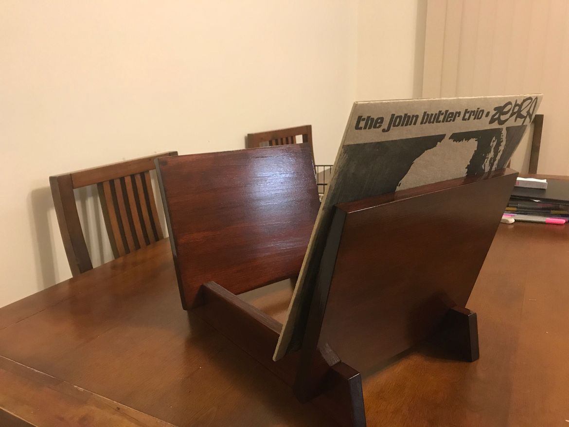 Made my Dad this LP record rack for Father’s Day
