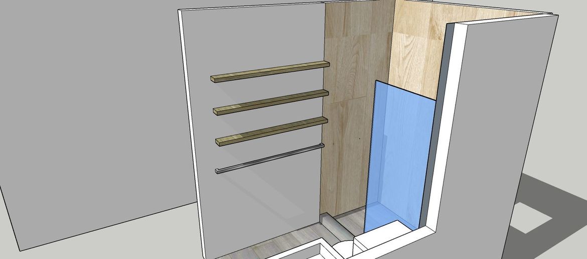 Shampoo, soap and all the lotions and potions that may need space.