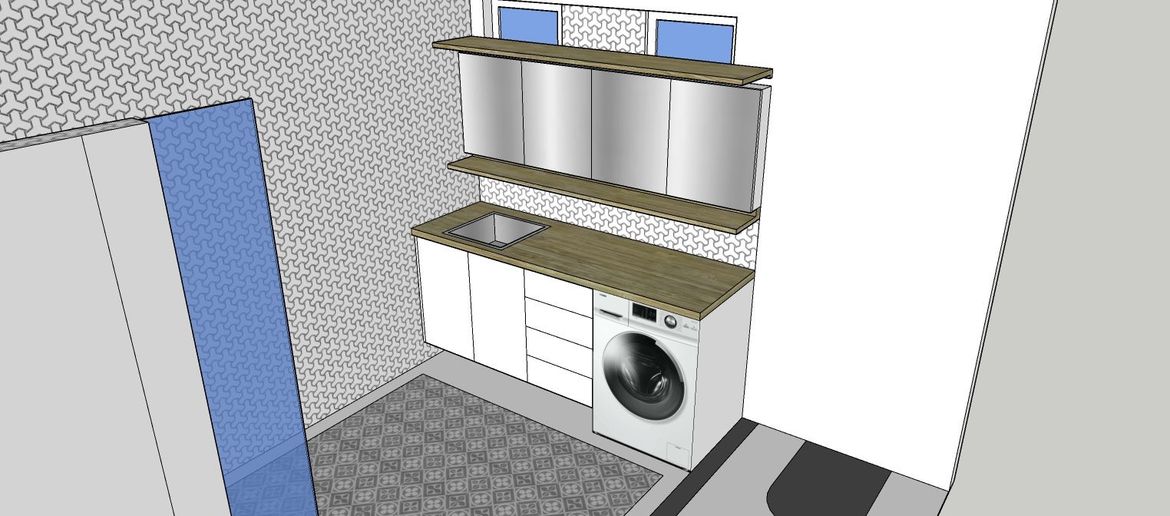 I suggest wall hanging the cabinets to protect them from any possible water mishaps.