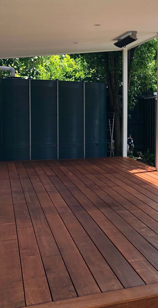 Before: Water Tank at end of Back Deck