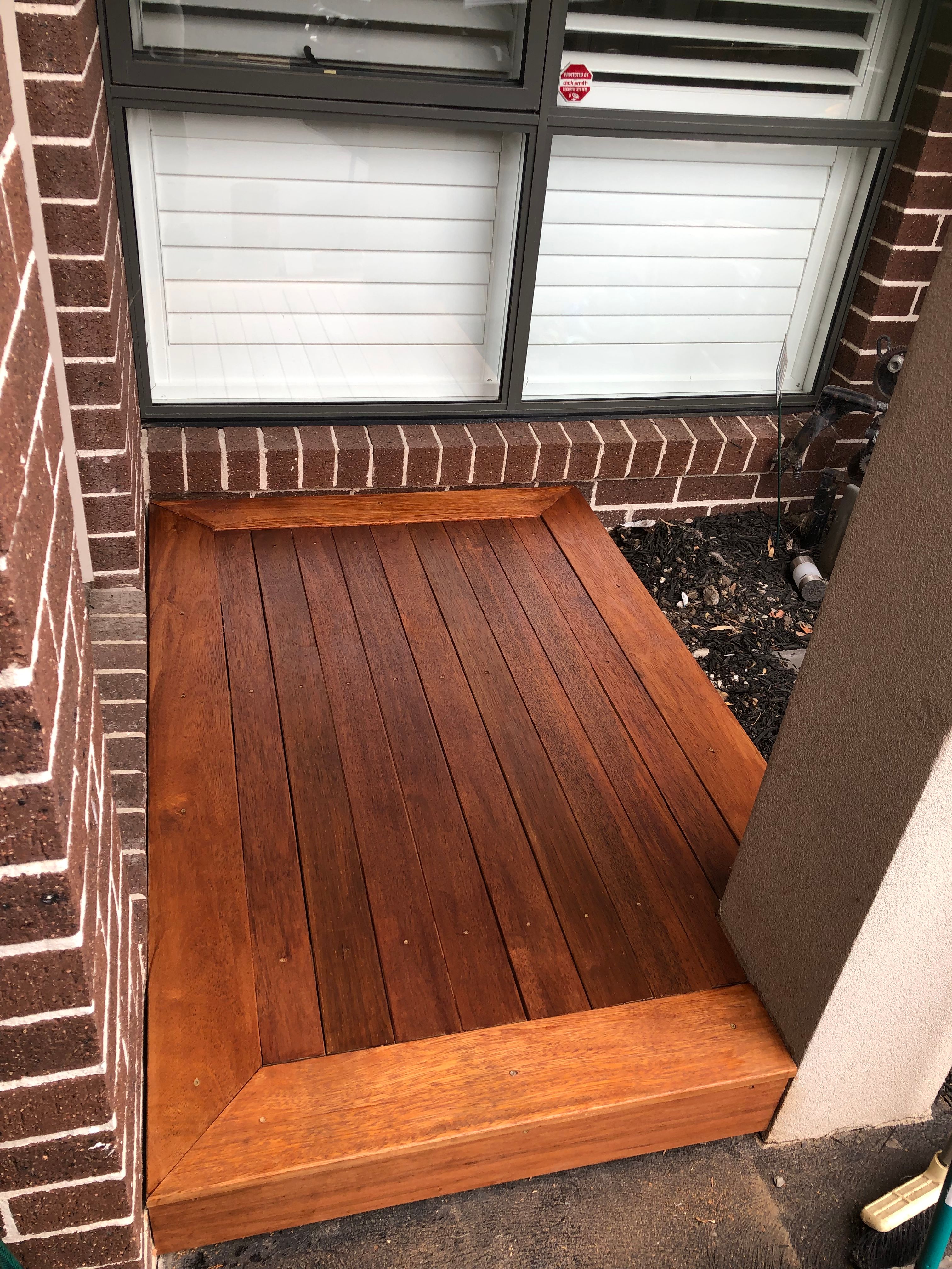 New deck to cover broken porch tiles Bunnings community