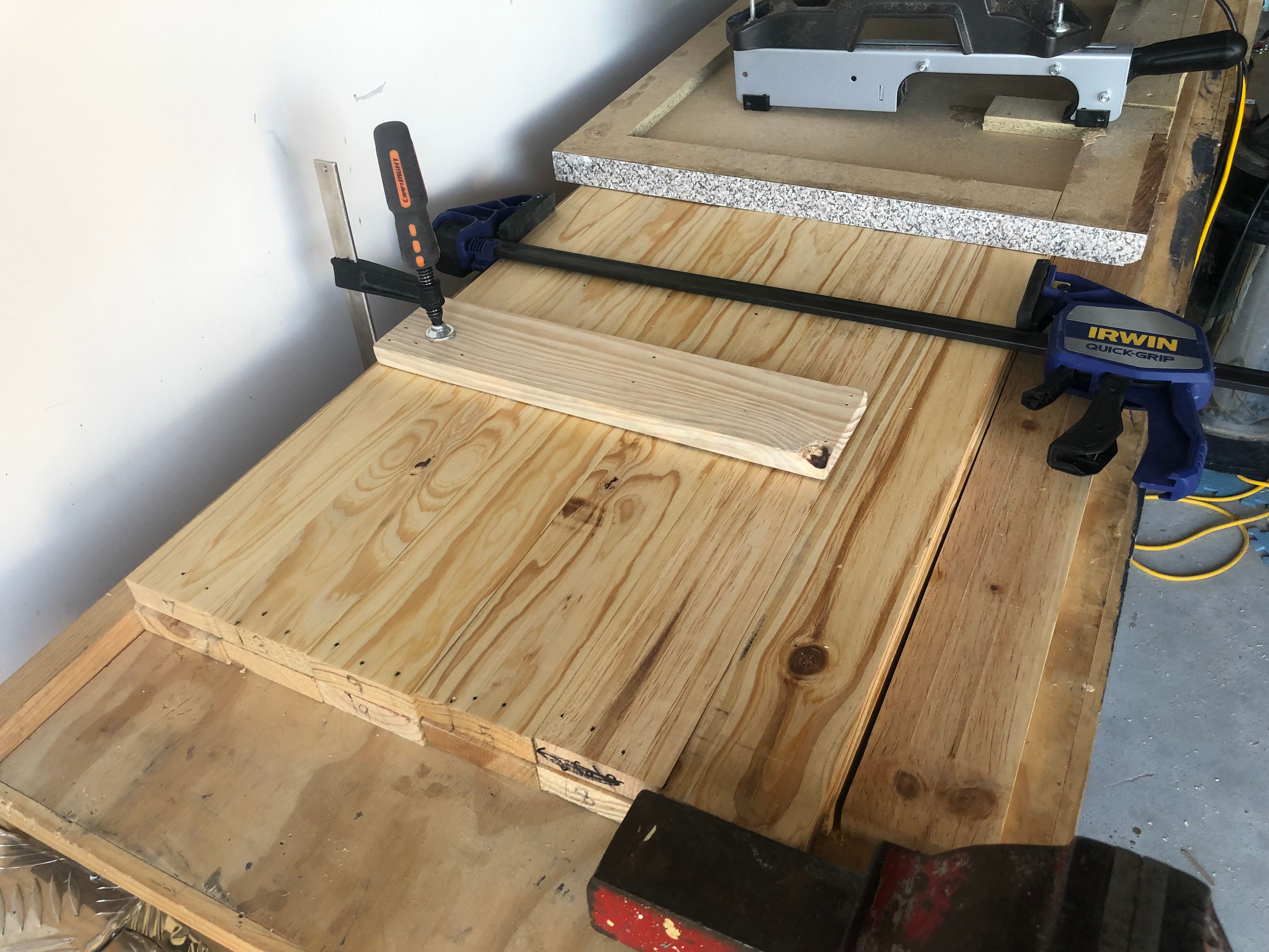 Table Built from Pallet/crate wood Bunnings community