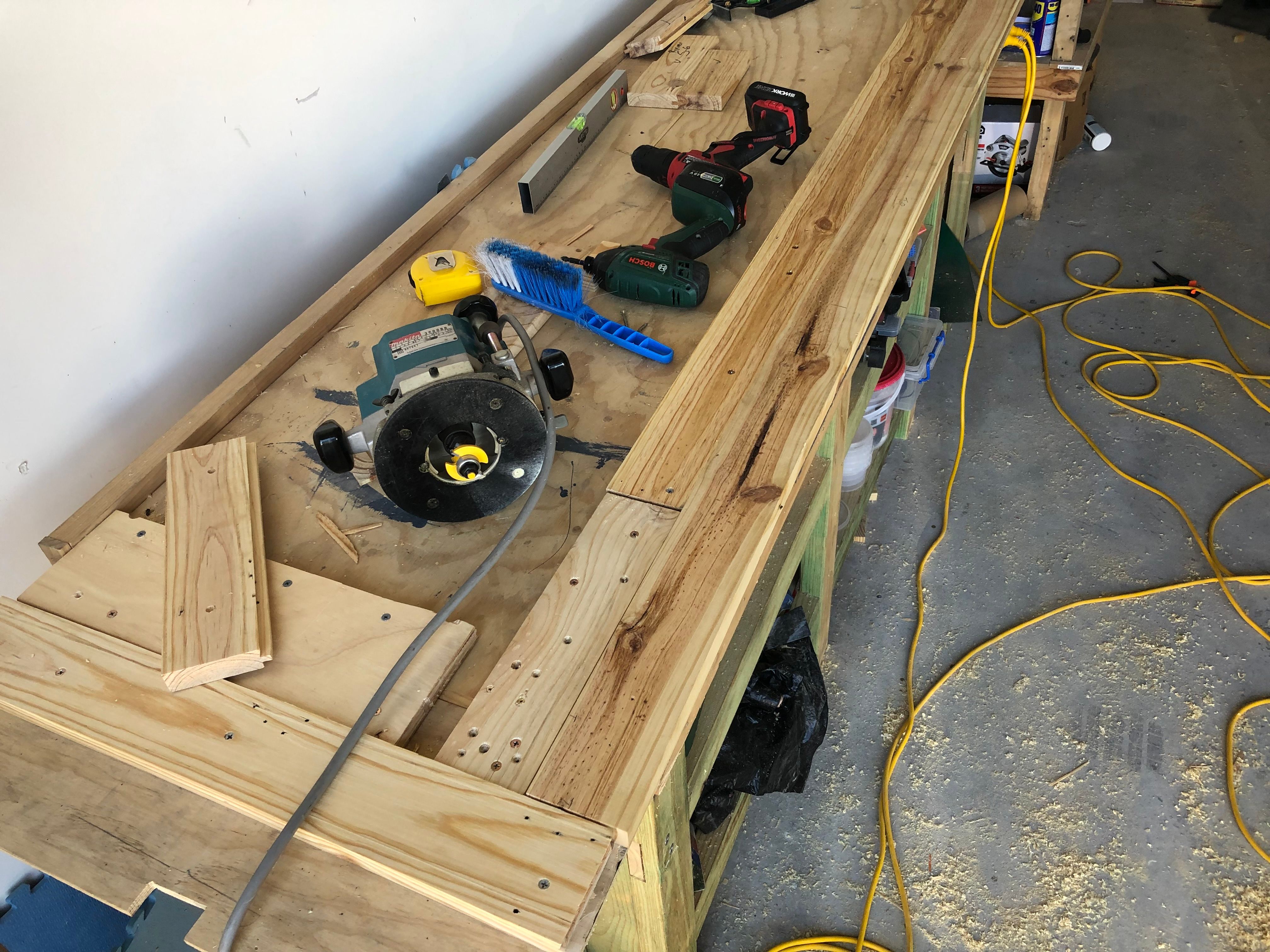 Table Built from Pallet/crate wood Bunnings community