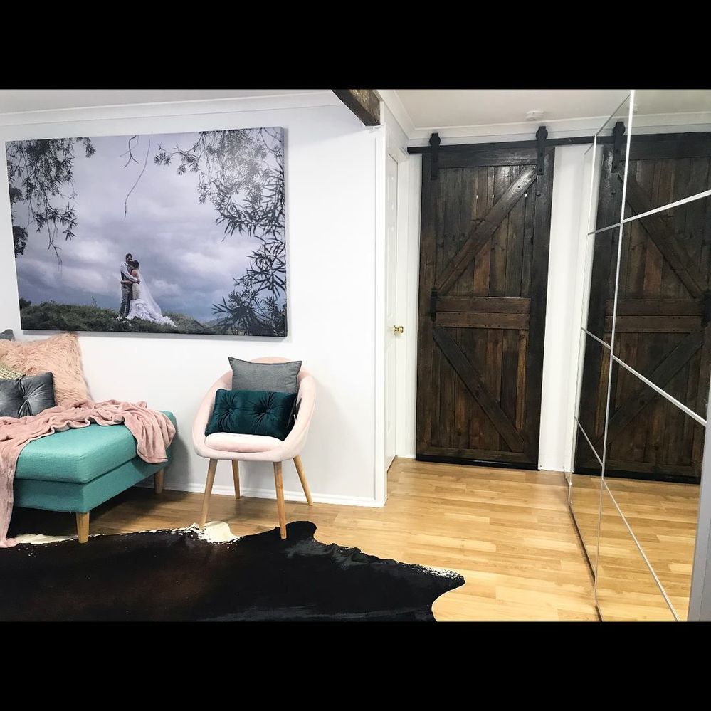 used as barn door in japanese black