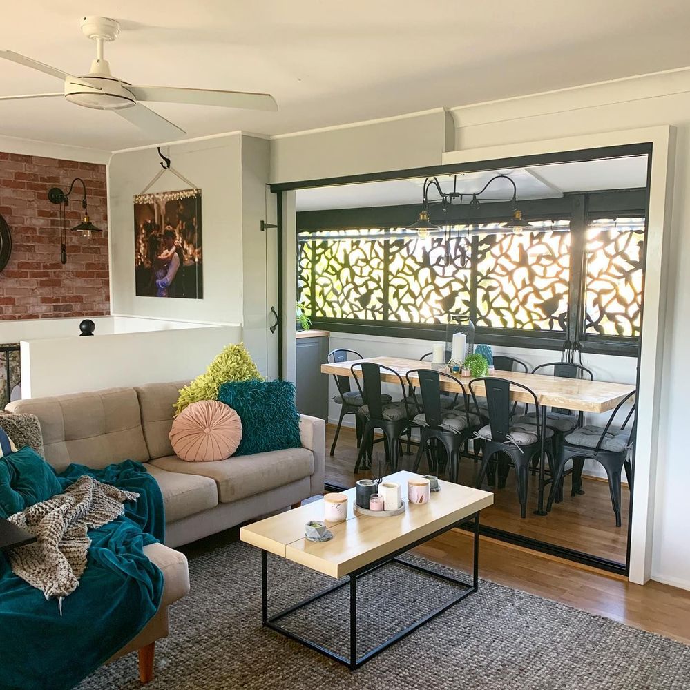 fence pailing 'shiplap' feature wall painted