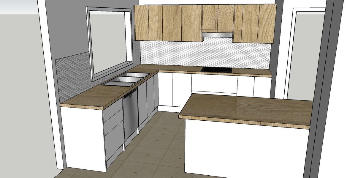 Tadah! Dishwasher! I personally like the tiles.