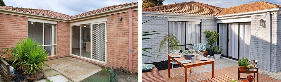 Before and after backyard makeover