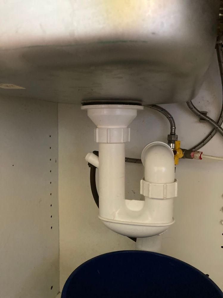 Undersink pipes - original was verticle but changed after adding