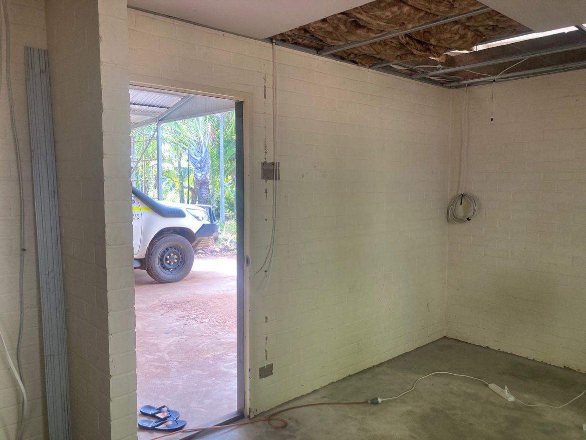 One of the three external walls