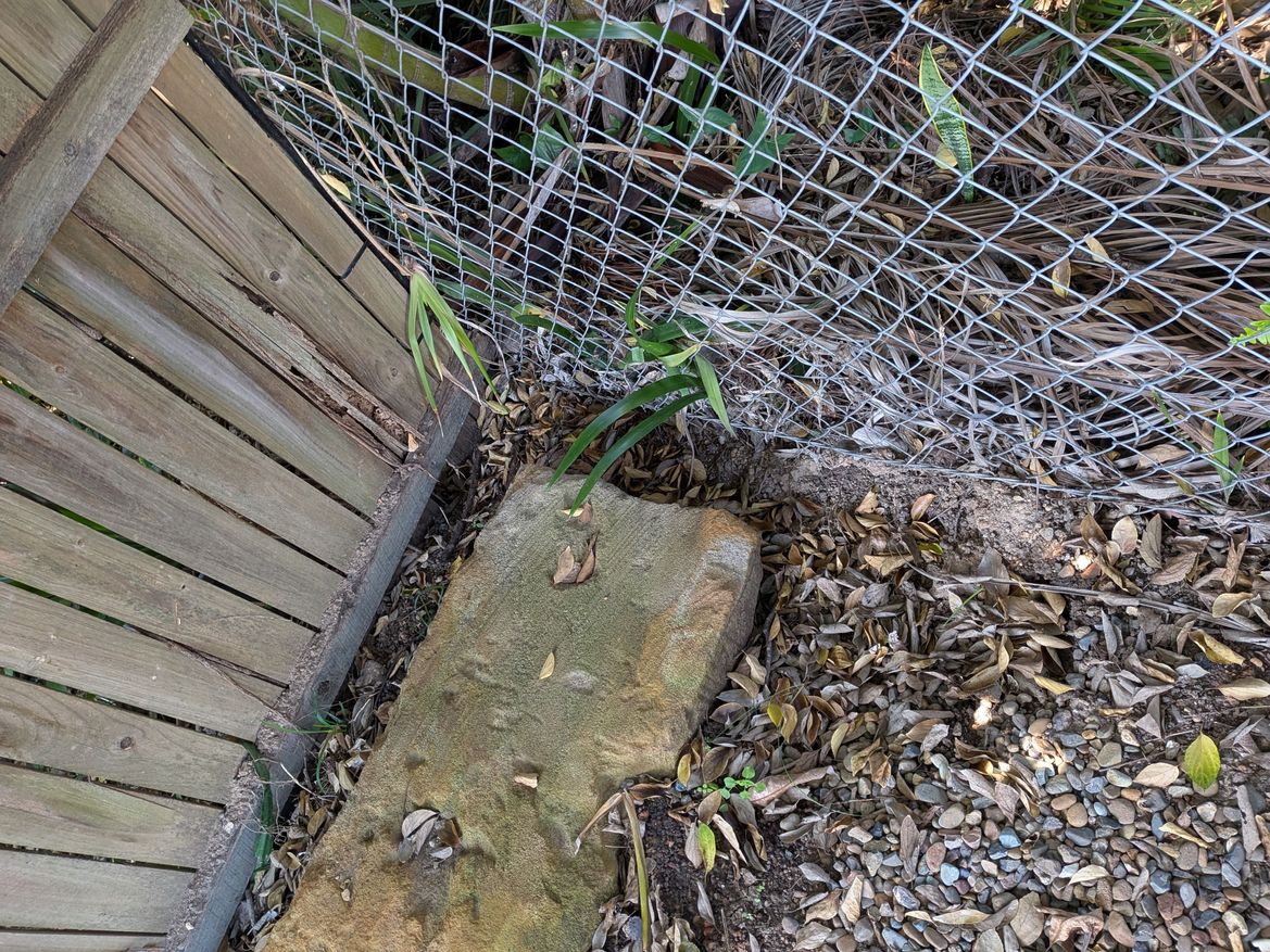 Slight errosion on back corner