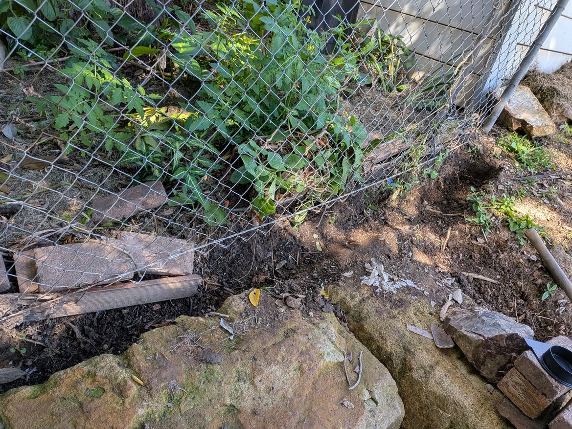 Where water runs in.