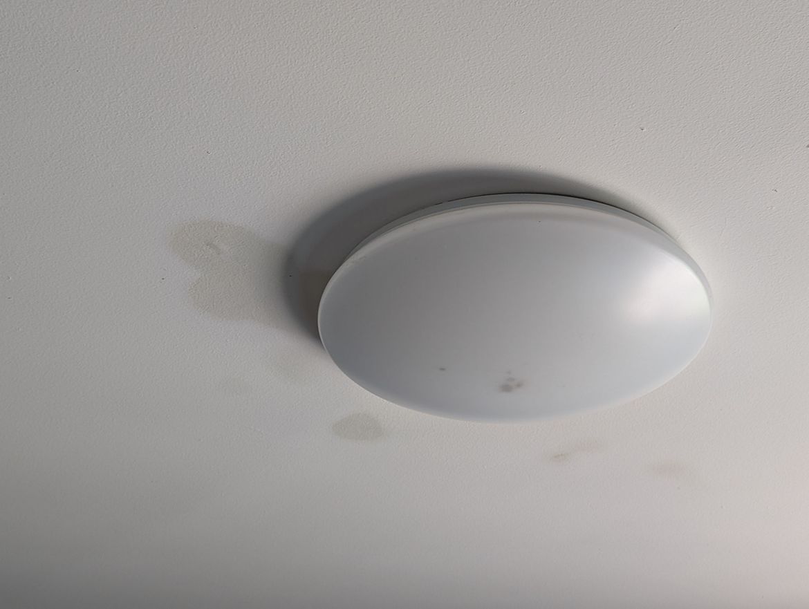 ceiling 'stains' from previous leak