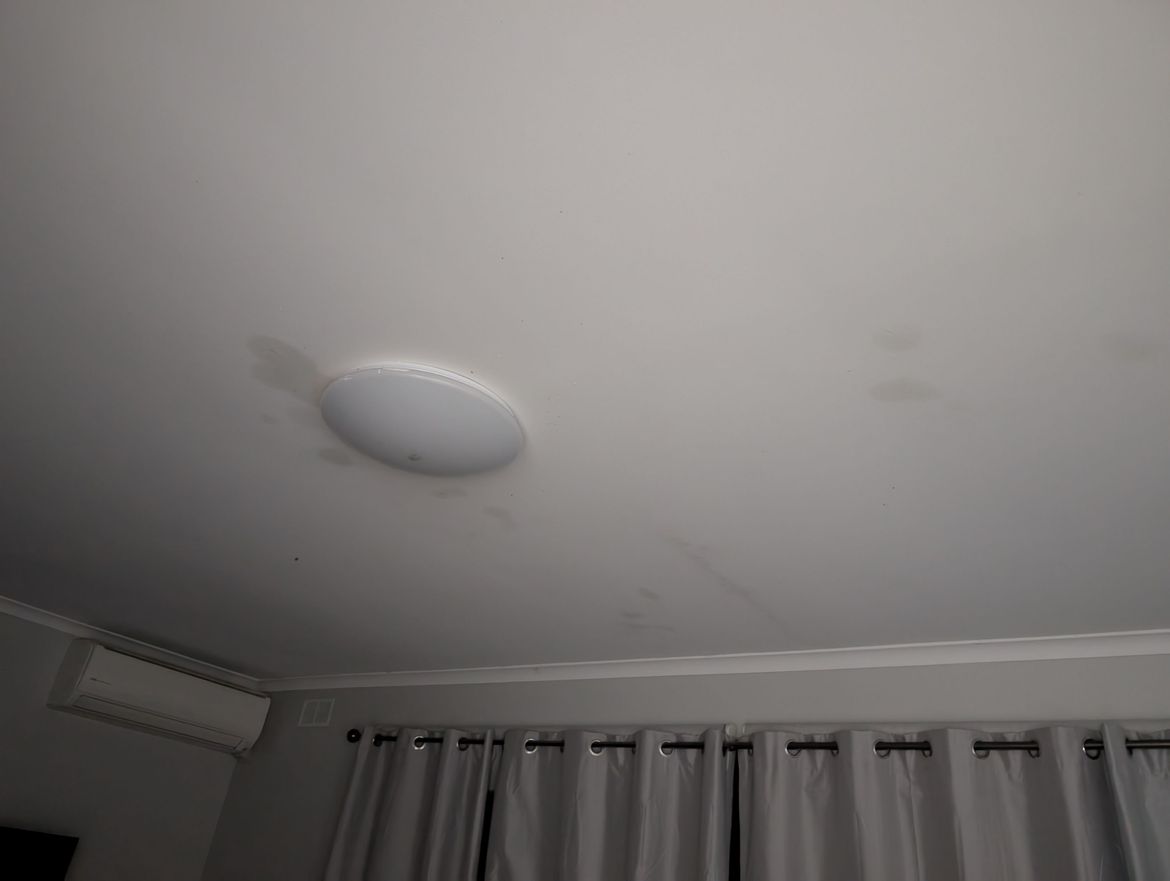stains on the loungeroom ceiling