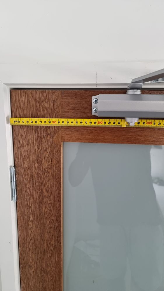 Closer installed for 100 degree opening