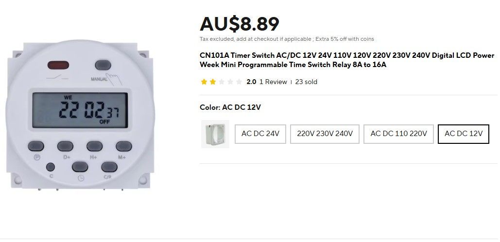 Timer Switch, CN101A, DC-AC 24V 16Amp, Digital LCD Power Programmable Timer Time Relay Switch, Supports 28 Scheduled Times Daily or Weekly .jpg