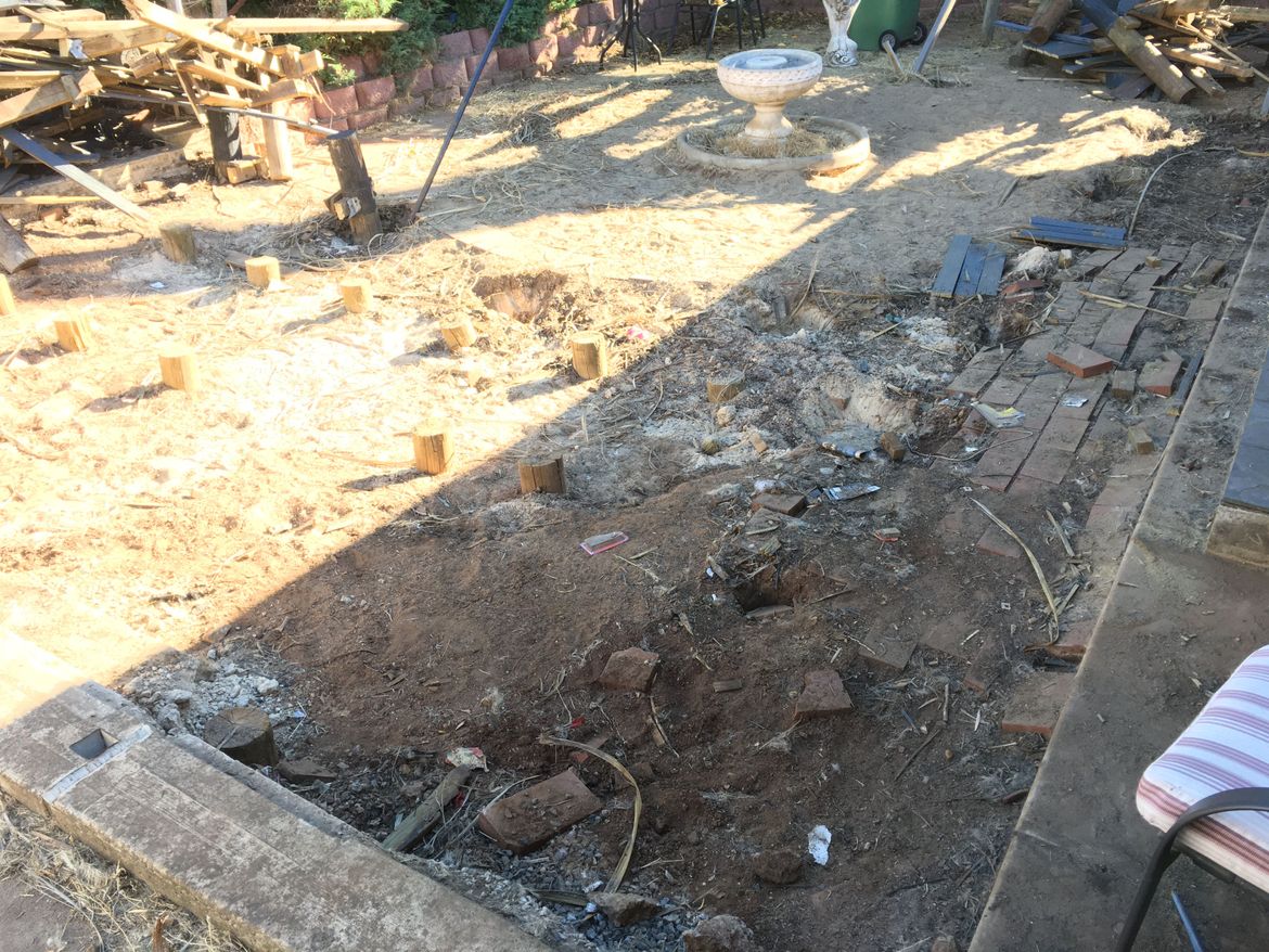 Site of the new deck