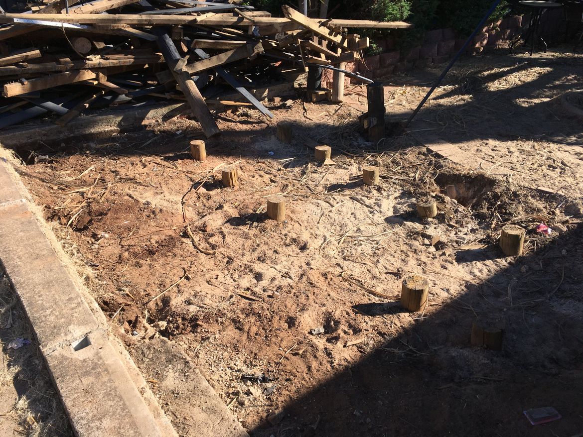 Site of the new deck