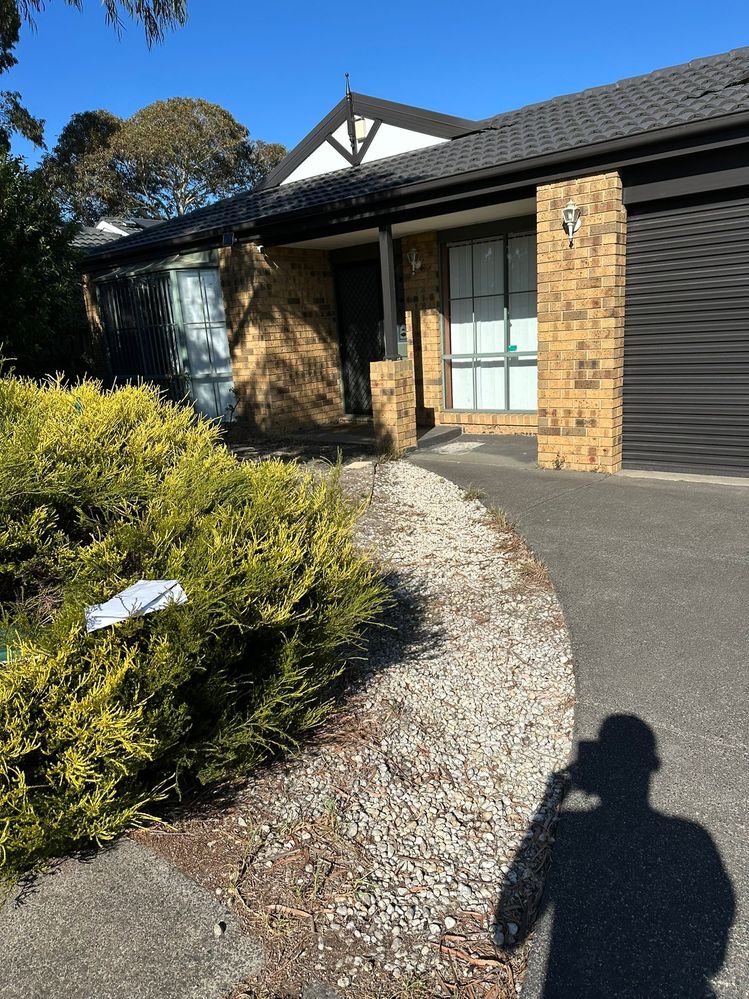 Pebble patch and cemented drive way