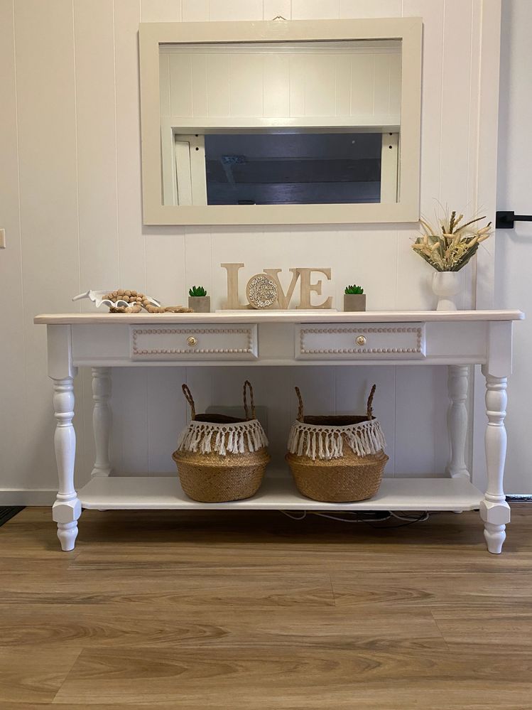 Upcycled hallway table