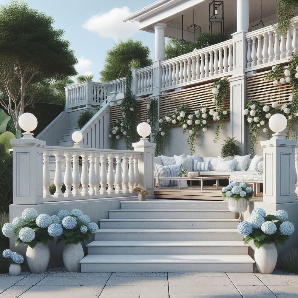 A visual mockup of a Hampton-style upcycled concrete balustrade. The balustrade is large and traditi.jpeg