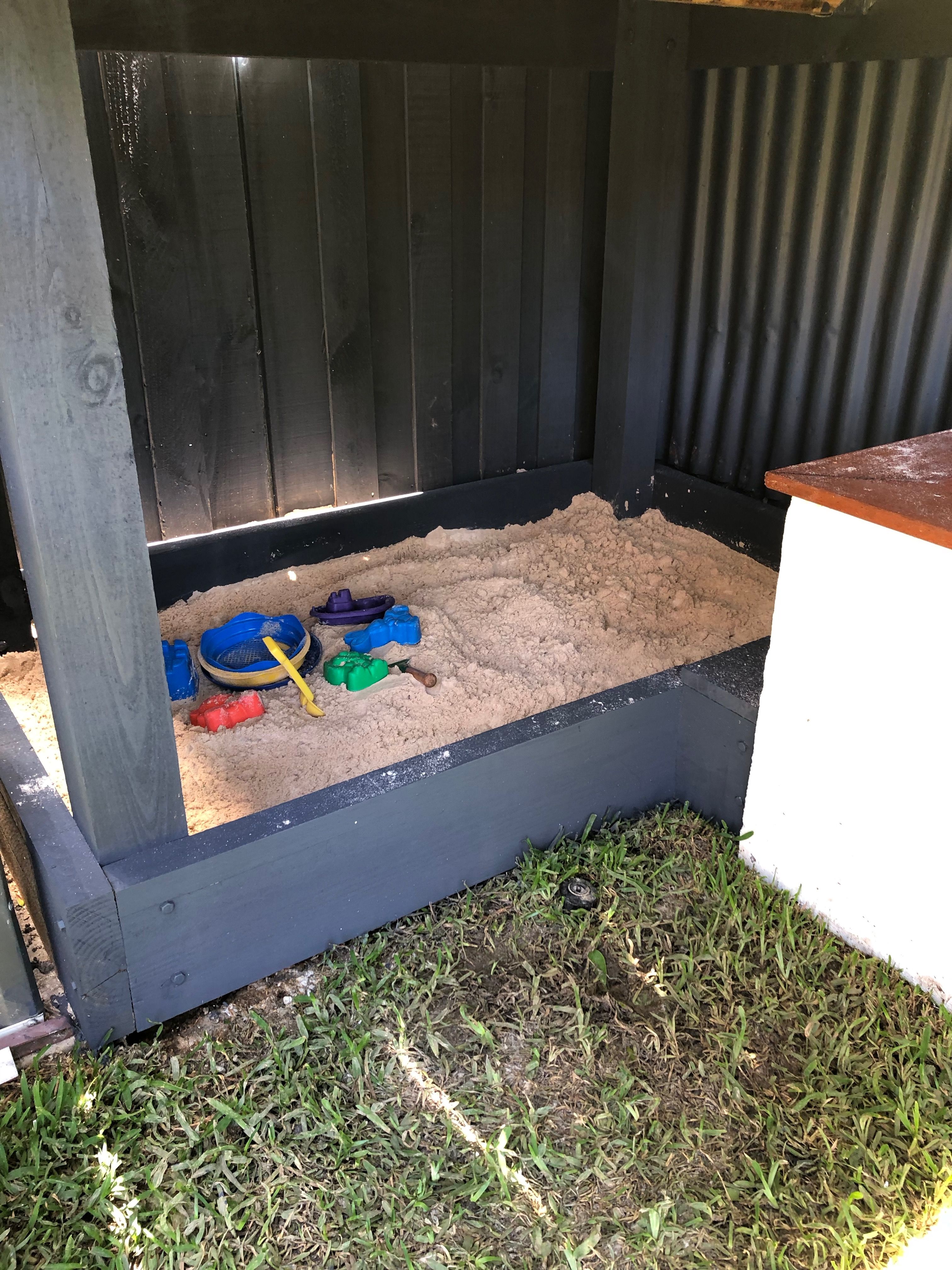 Kids cubby house with slide & sandpit Bunnings community