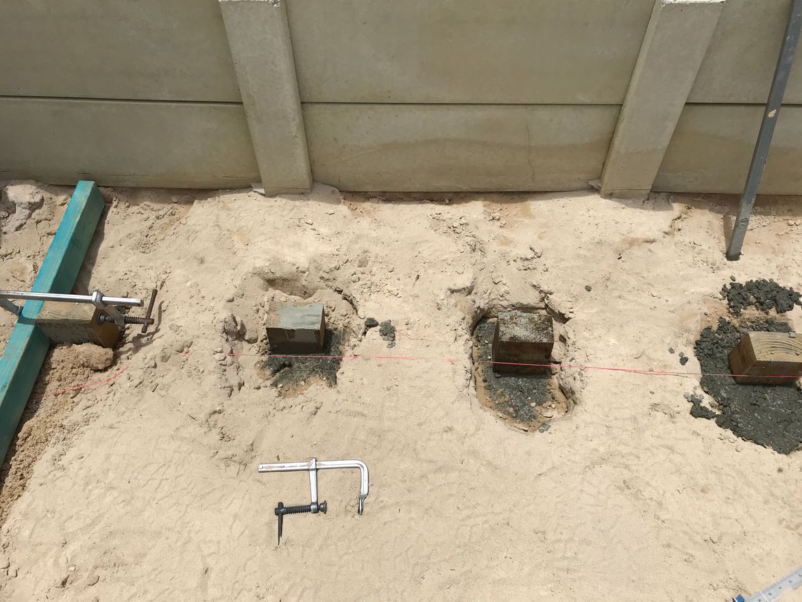 Approx 2 bags of 40N Pre Mix, $8.20 a bag at my local Bunnings. Was not a nice job carrying 40 bags from the trailer, up the 2 sets of steps to the pool area