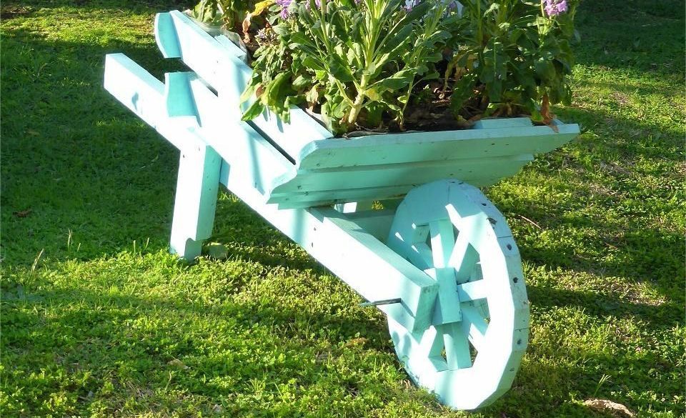 Wooden wheelbarrow planter by Jamespeter100.jpeg