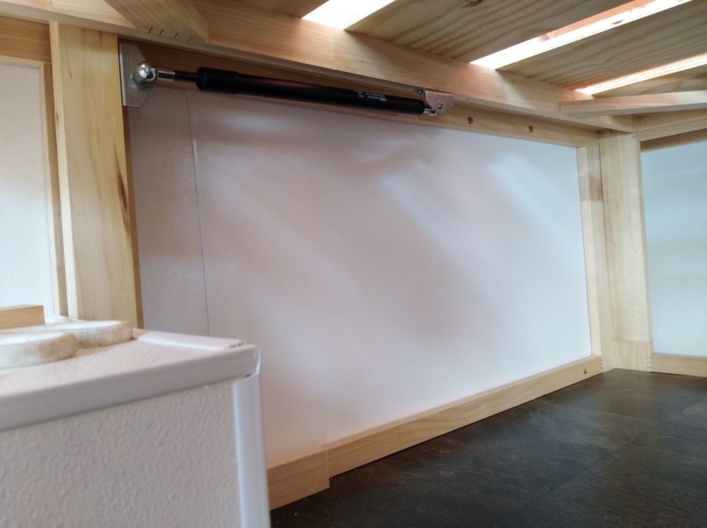 Gas struts added to both sides