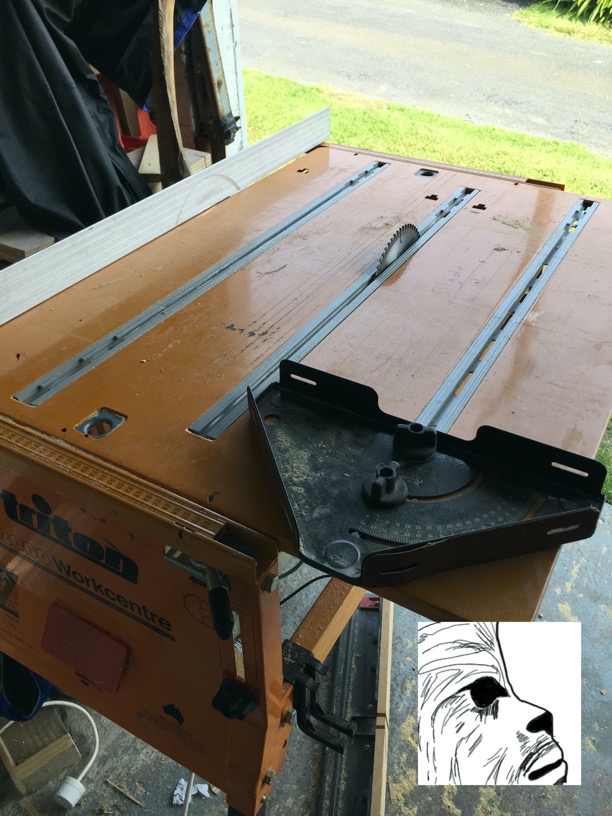 Benchtop installed in tablesaw configuration