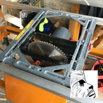 Ozito installed and in tablesaw mode