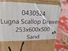600mm wide scallop drawers for 580mm deep cabinet