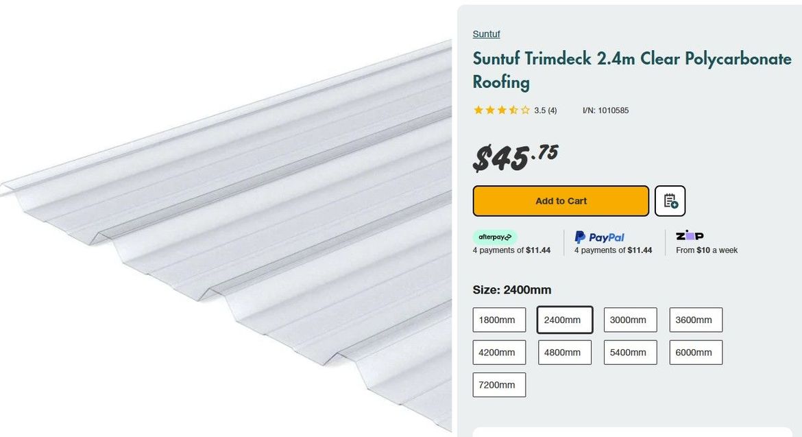 Suntuf Trimdeck 2.4m Clear Polycarbonate Roofing.jpg