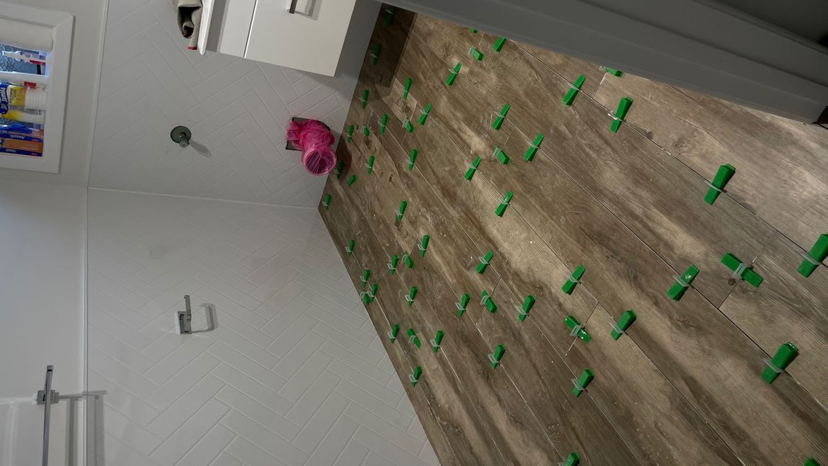 Flooring getting laid