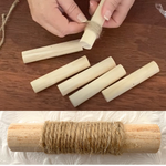 DIY dowel and jute pulls