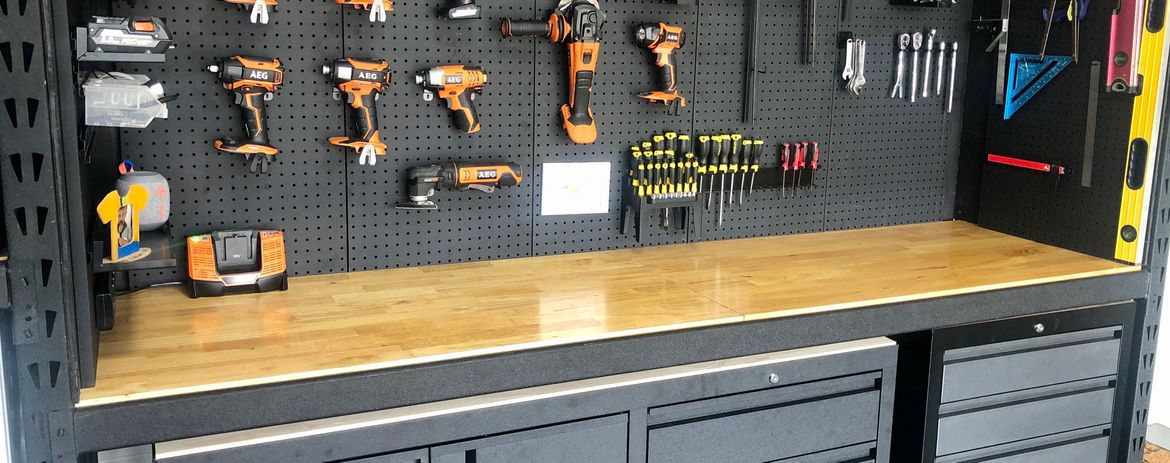 Garage storage makeover using pegboard.jpeg