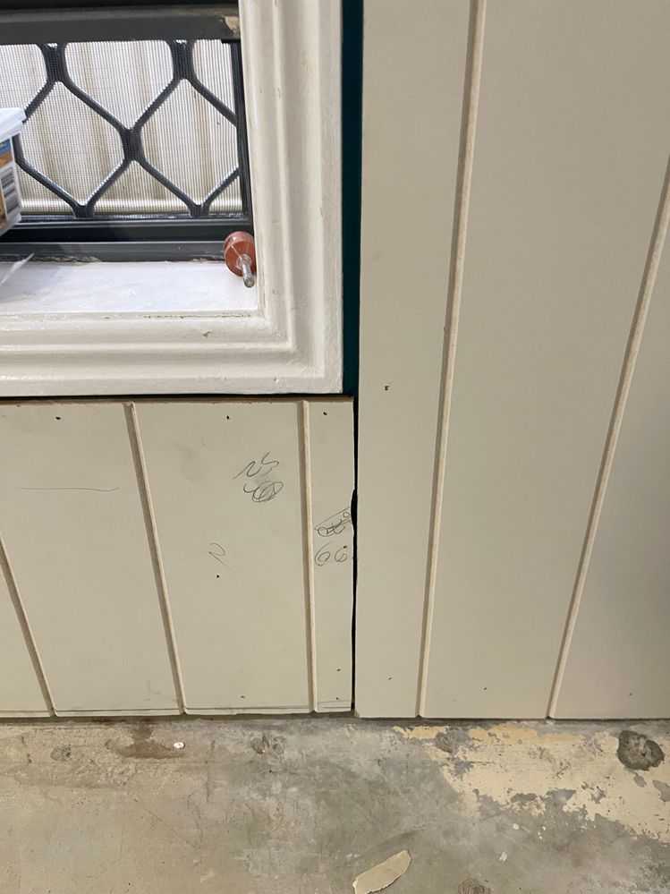 Gap underneath window frame