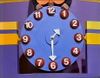 here is the close up of the clock face that's where the viewers can learn to tell the time on the clock