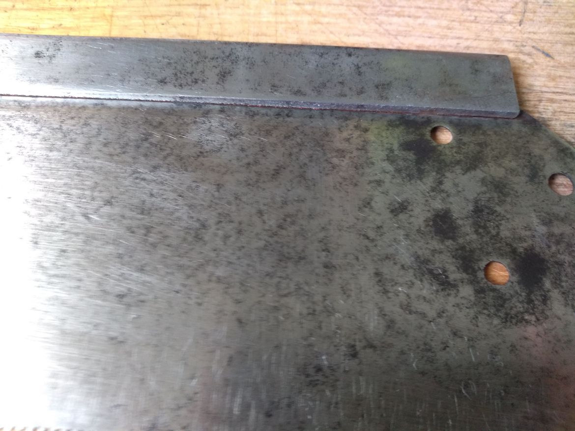 Things are looking better here, but I'm not a great fan of the tarnish the rust has left behind.