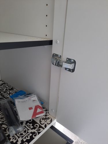 No special holes needed for these hinges and adjustable