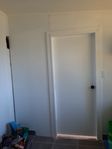 Wall filled and painted, doorway not yet finished