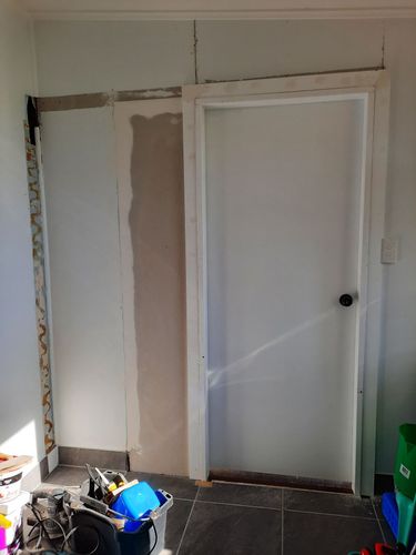 Space widened for door way