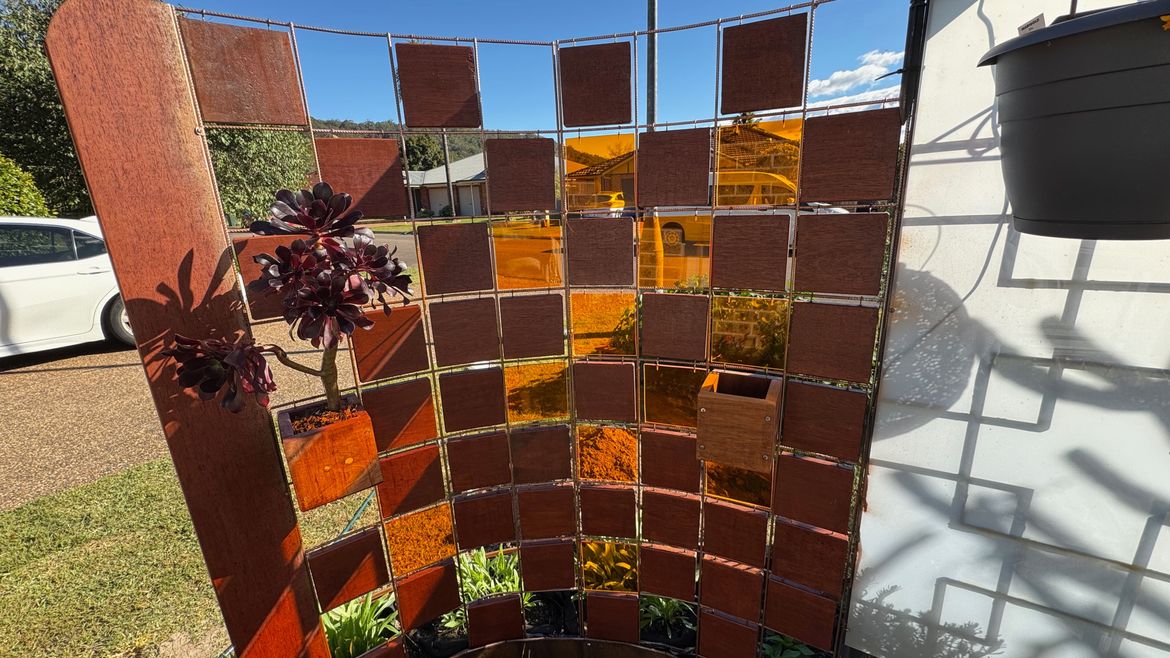 Back of screen showing added perspex